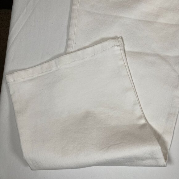 NWT Gloria Vanderbilt Wide Waisted Ankle Boot Jeans Women's 16 White Cotton Blen - Picture 3 of 8